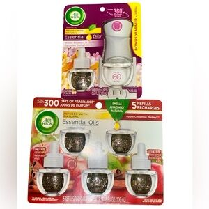 Air Wick Essential Oils Warmer and refill bundle NWT